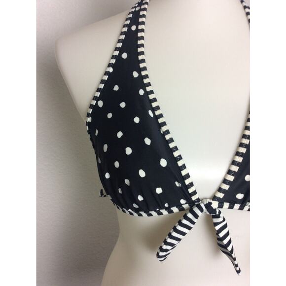 Relax Tommy Bahama Bikini Top Polka Dot Striped Swimwear - Picture 2 of 6